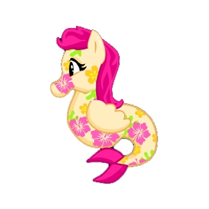 Pink Floral Hippocamp